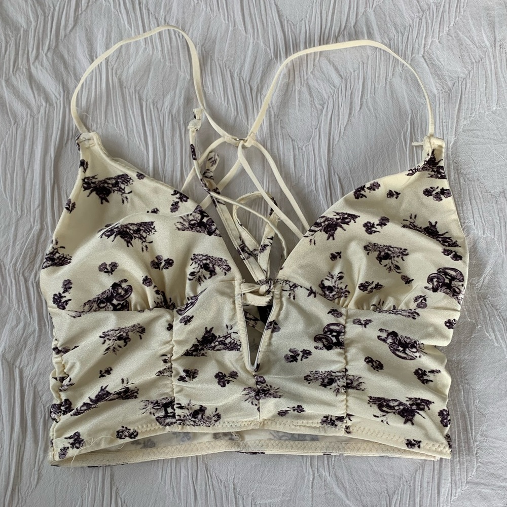 Urban outfitters mushroom crop top